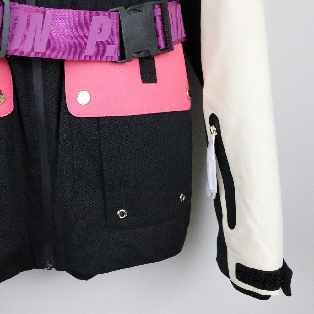 NWT P.E Nation Chamonix Snow Jacket Large Black Pink Colorblock Ski Insulated - Picture 9 of 14